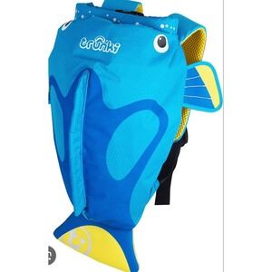 Trunki PaddlePak Blue Fish Kids Water Resistant Backpack Beach Pool Bag 7.5L